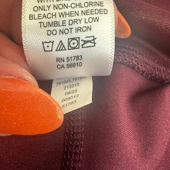 Maurices Glossy Maroon Leggings - Picture 4 of 4